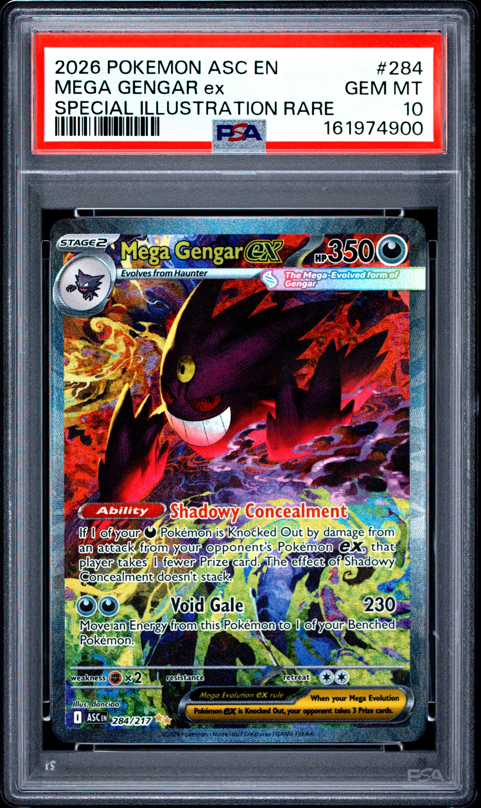 Mega Gengar ex - 284 PSA 10 161974900 — Ascended Heroes — PSA 10