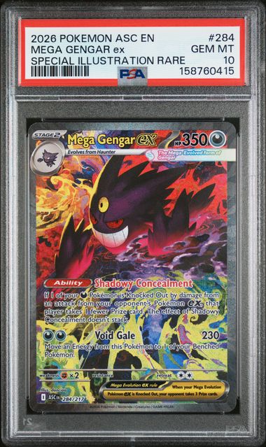 Mega Gengar ex - 284 PSA 10 — Ascended Heroes | CardZone