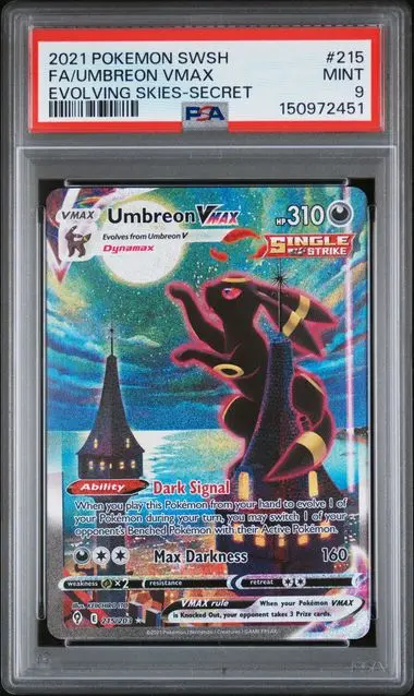 Umbreon VMAX - 215/203 - PSA 9 — Evolving Skies — PSA 9 | CardZone